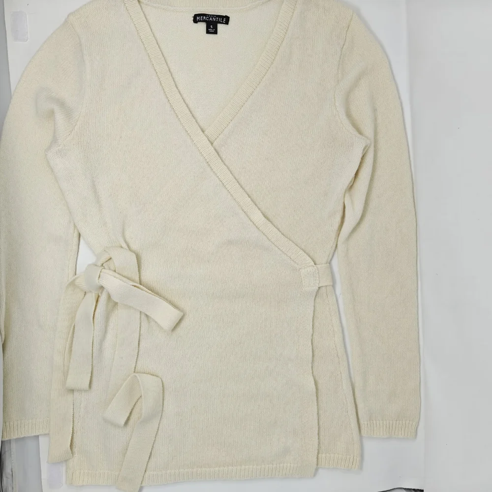 J. Crew Mercantile Full Wrap Tie Bow Sweater Sz S